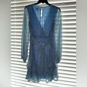 Japna Elegant Blue Floral Women's Dress size L